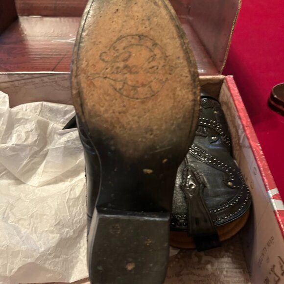 Lucchese Black Heeled Boots - Picture 3 of 3